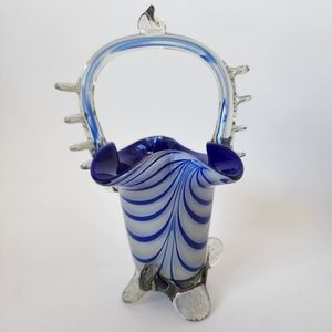 Murano glass basket